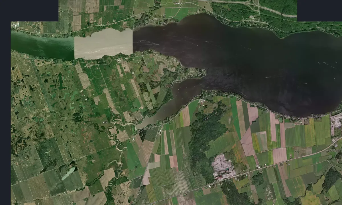 Flyfoto av Baie des Atocas