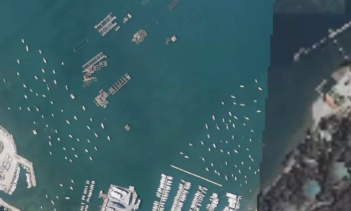 Flyfoto av Baie du Lazaret