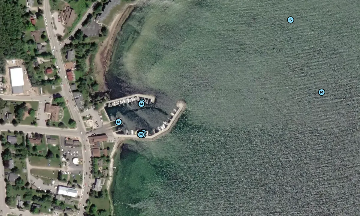 Satelite image of Baileys Harbor Town Marina