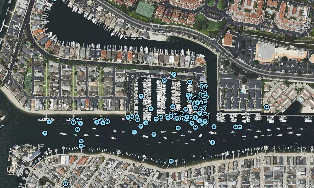Satelite image of Balboa Basin Yacht Club