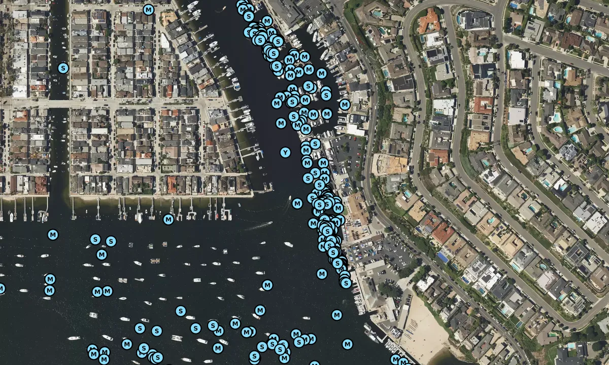 Satelite image of Balboa Yacht Club - Newport Beach