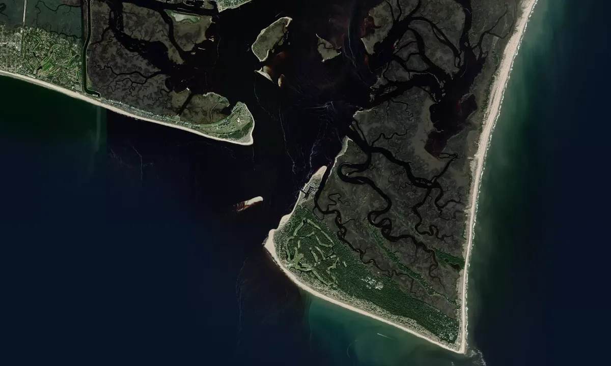 Flyfoto av Bald Head Island Marina