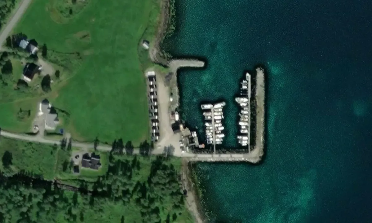 Satelite image of Ballangen Småbåthavn