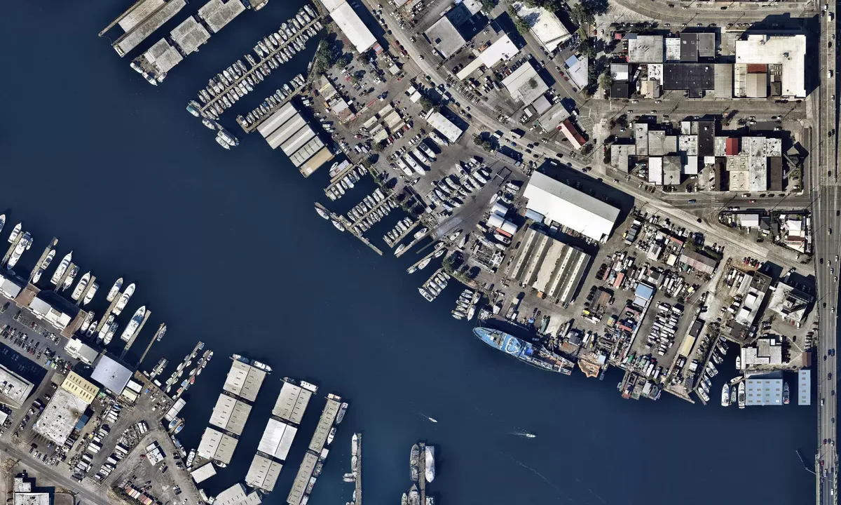 Flyfoto av Ballard Mill Marina
