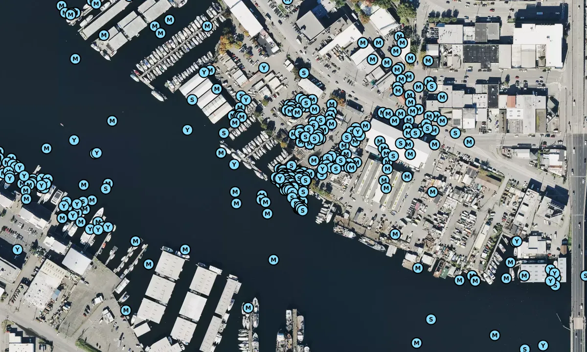Satelite image of Ballard Mill Marina