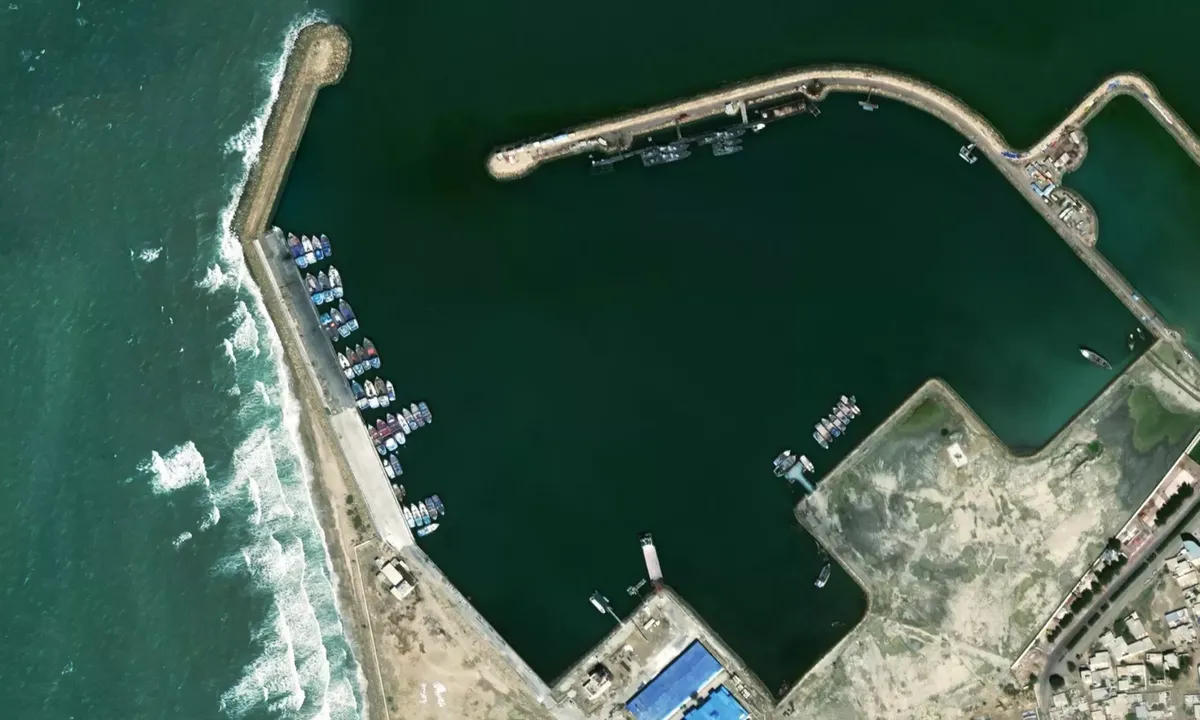 Flyfoto av Bandar-e-Jask Port (جاسک)