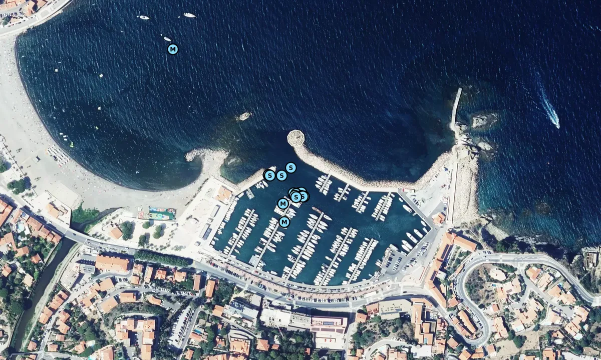 Satelite image of Banyuls Marina