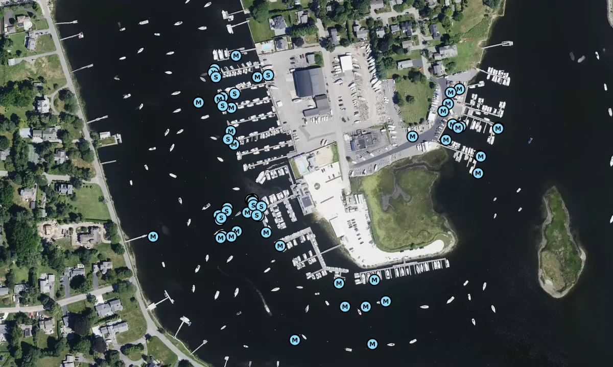 Satelite image of Barrington Yacht Club