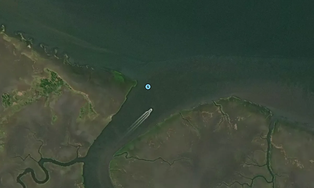 Satelite image of Bass Creek Mouth