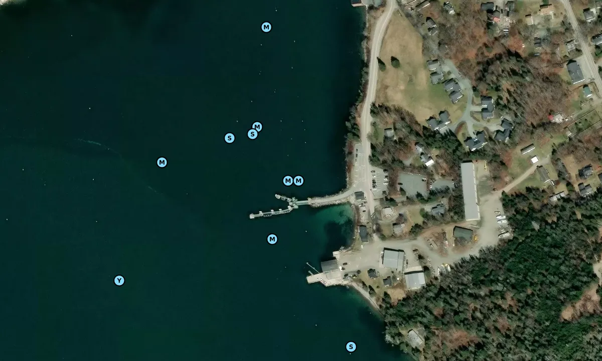 Satelite image of Bass Harbor Town Dock