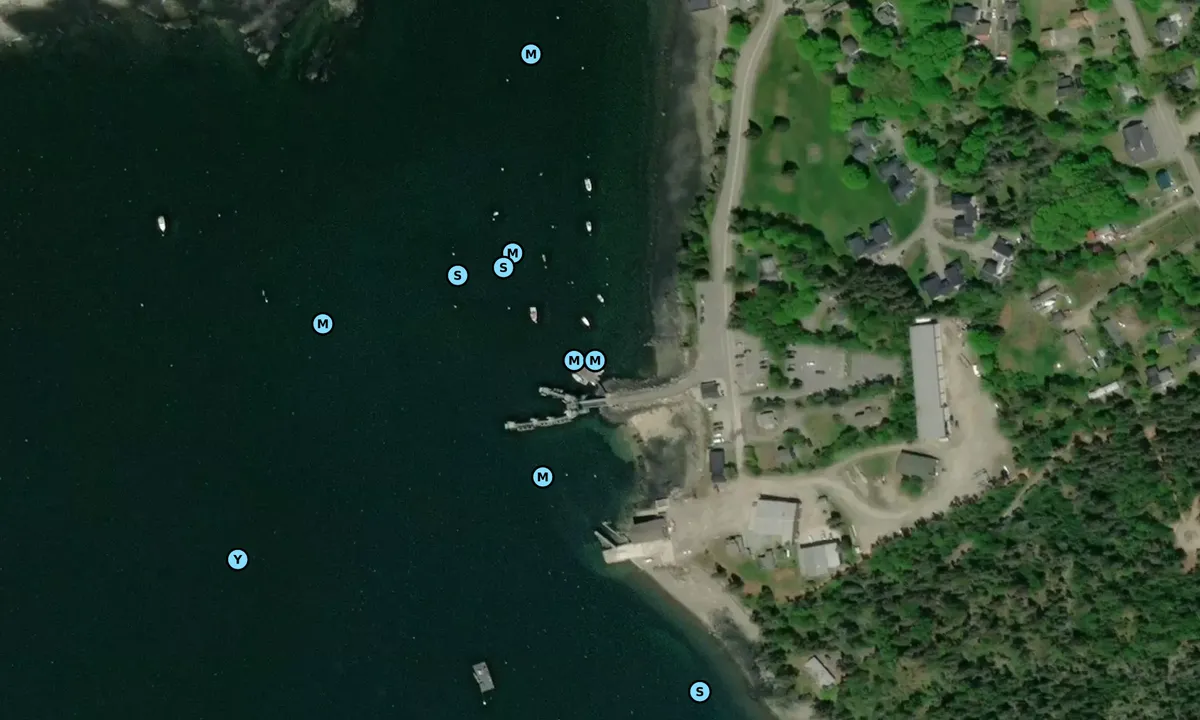 Satelite image of Bass Harbor Town Dock