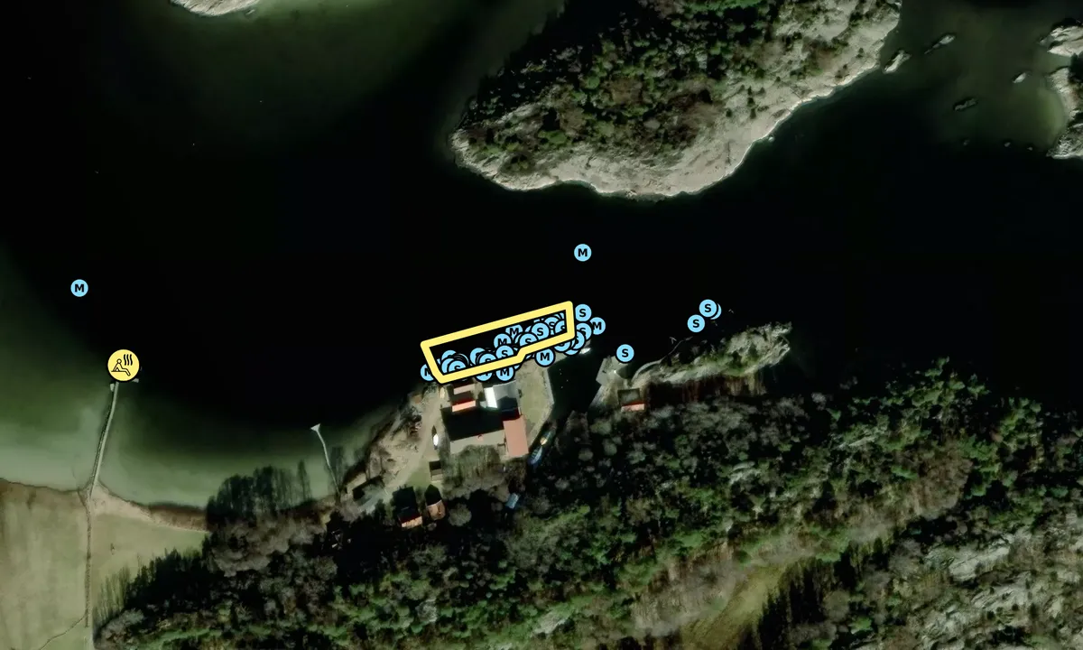 Satelite image of Bassholmen Gästhamn