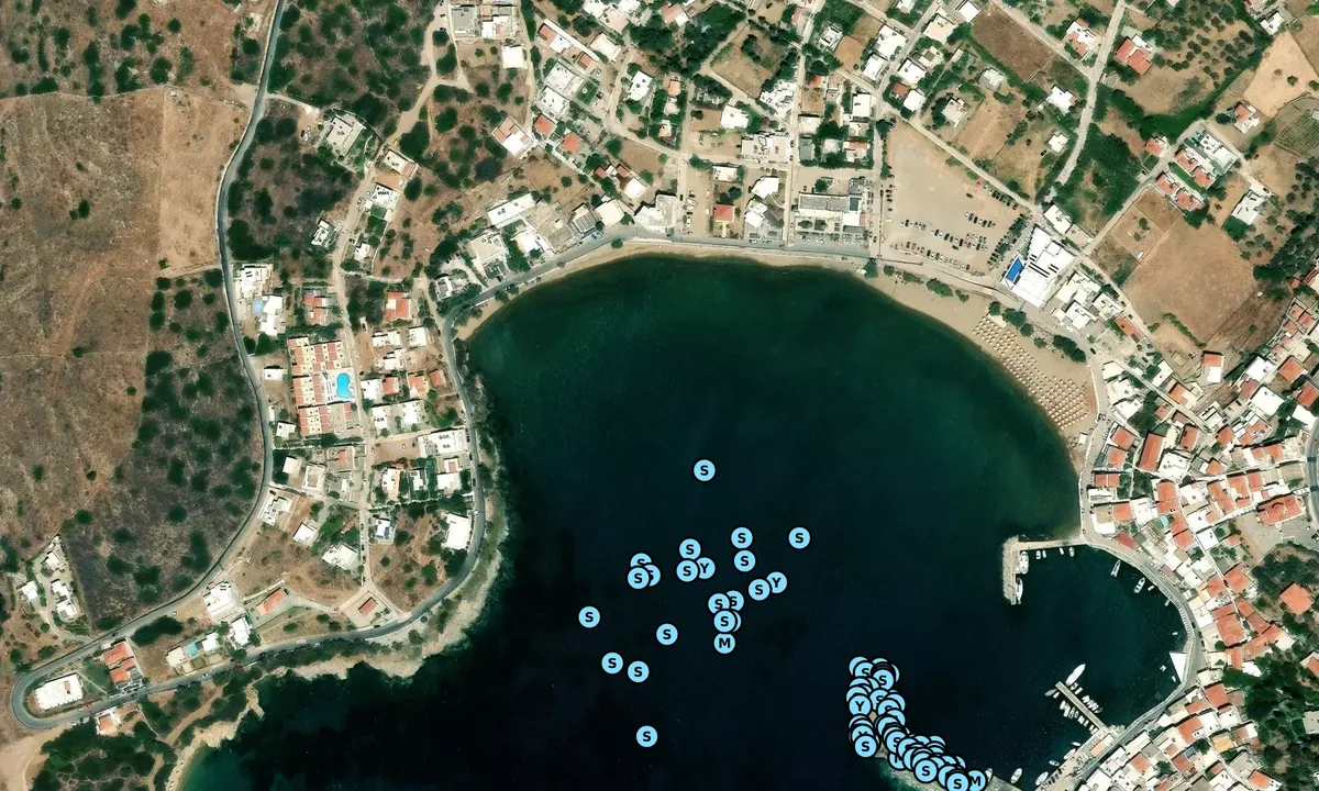 Satelite image of Batsi beach