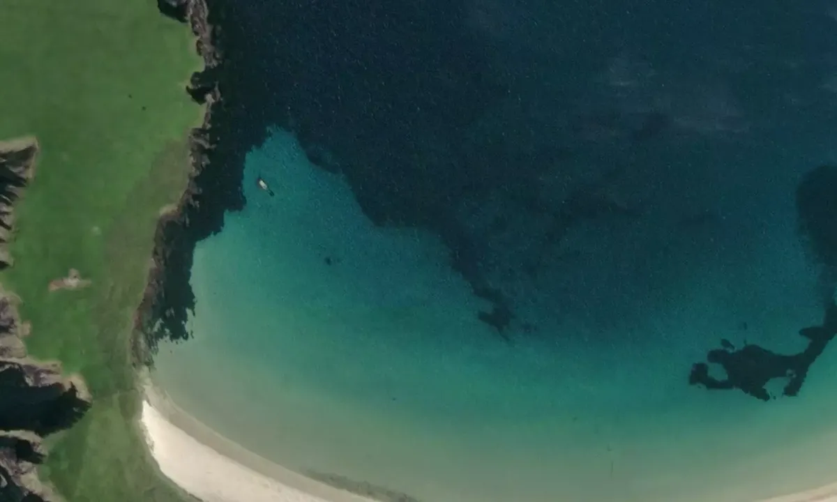Satelite image of Bay of Scousburgh