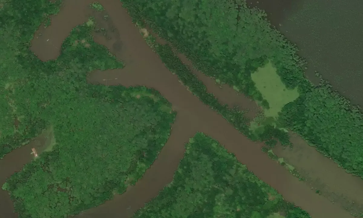 Satelite image of Bayou Boutte