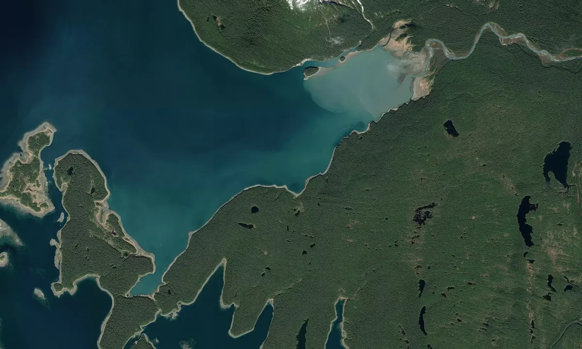 Flyfoto av Beartrack Cove