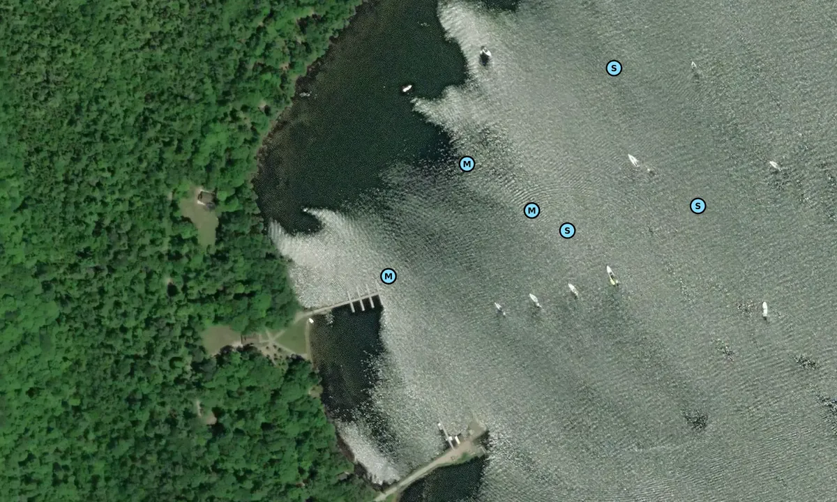 Satelite image of Beaudoleil Island Cedar Springs Dock