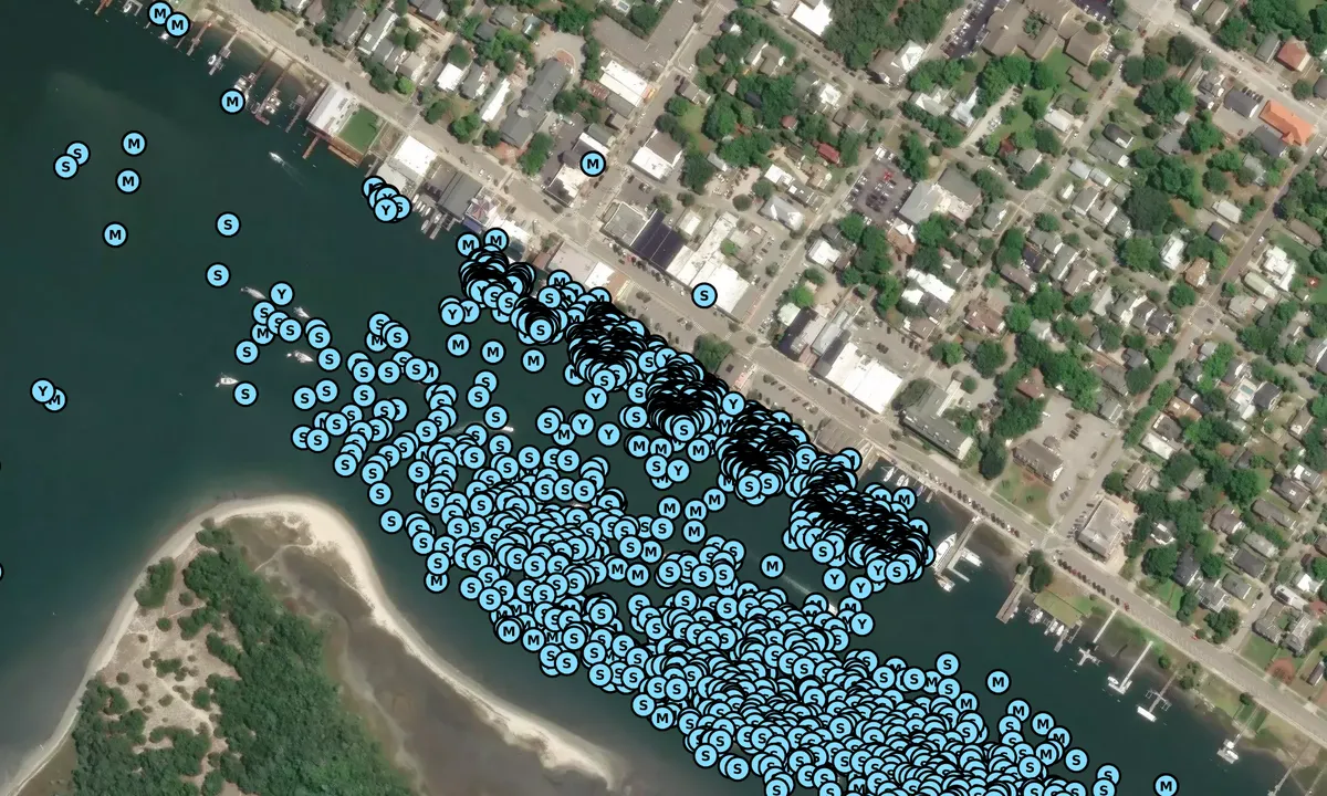 Satelite image of Beaufort Docks