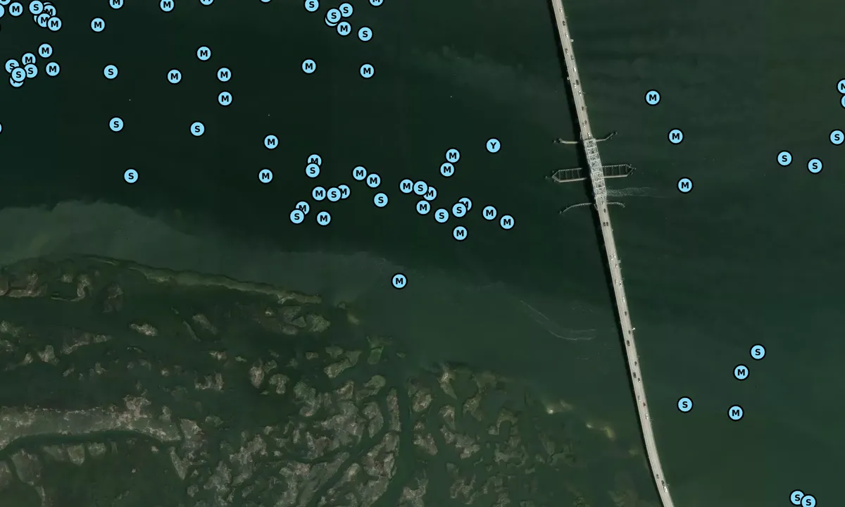 Satelite image of Beaufort Memorial Bridge