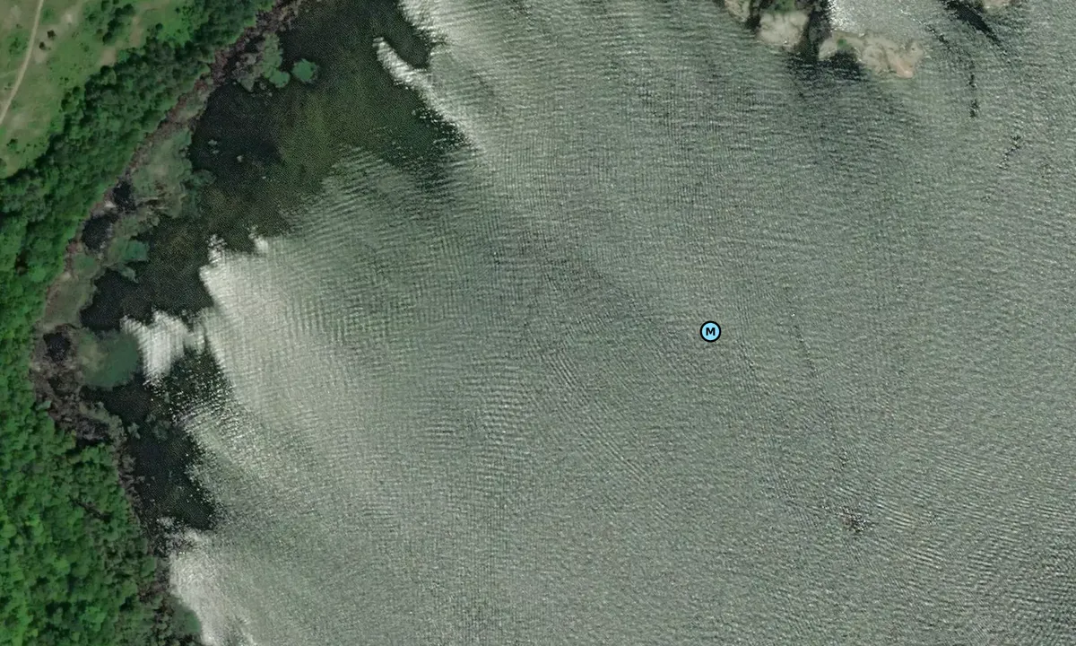Satelite image of Beausoleil Island - 2 (Papoose Bay)