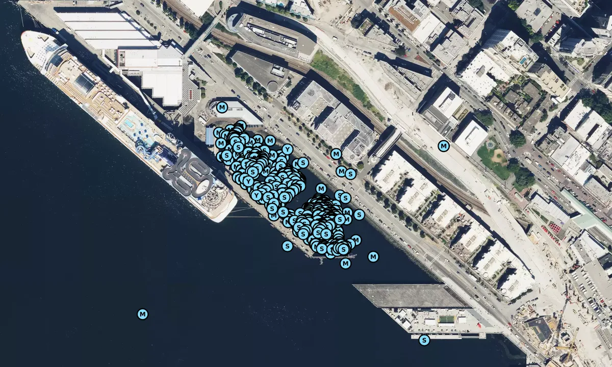 Satelite image of Bell Harbor Marina - Seattle