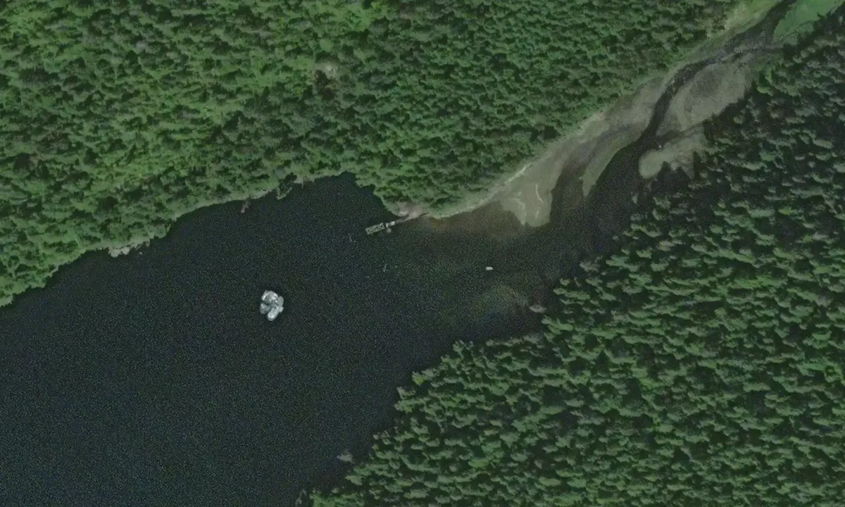 Satelite image of Bell Island Hot Springs