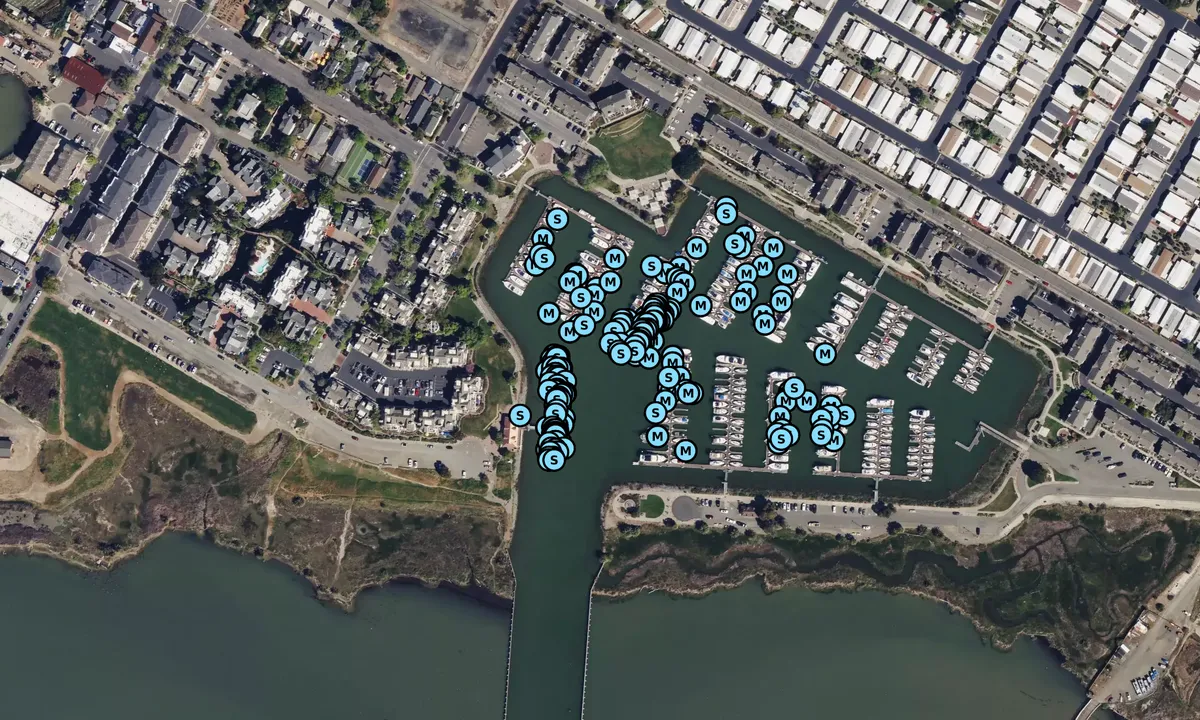 Satelite image of Benicia Marina - Solano