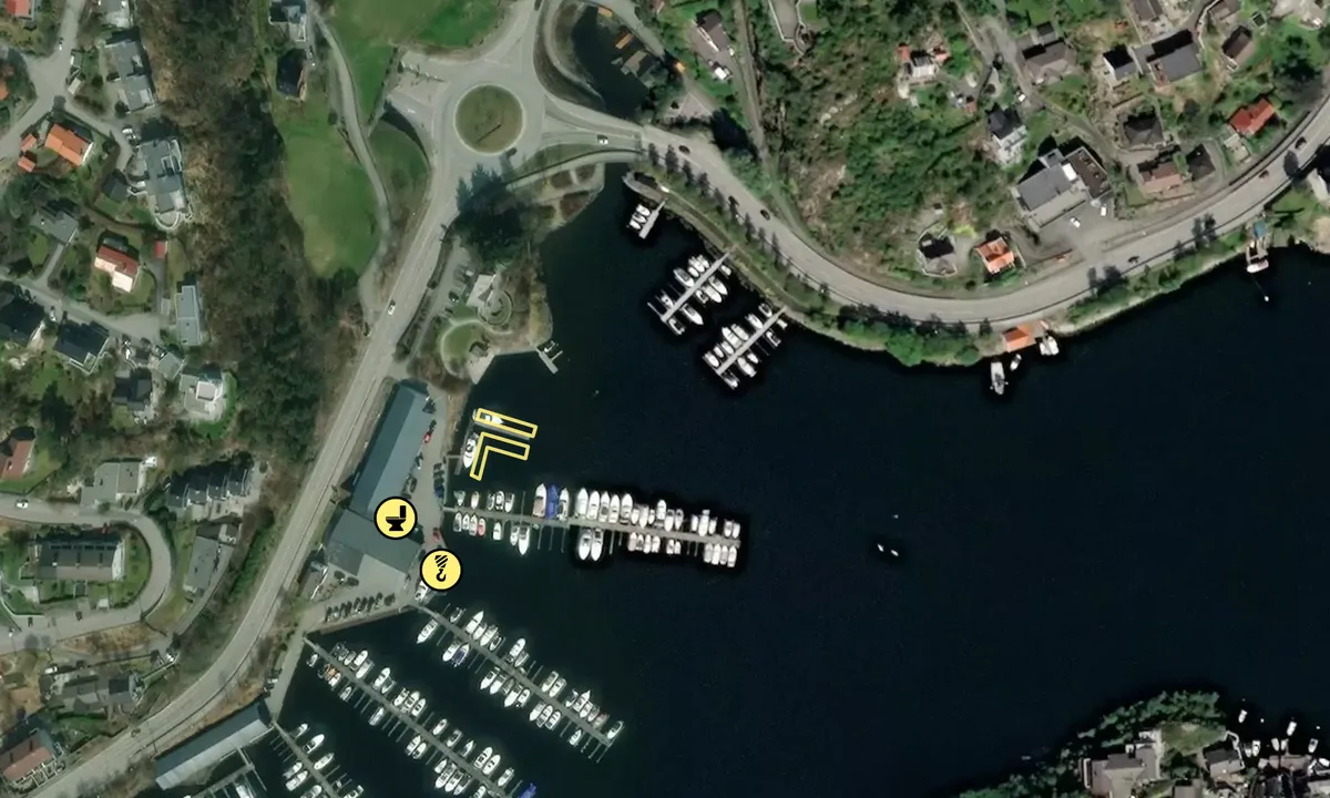 Satelite image of Bergens Motorbåtforening