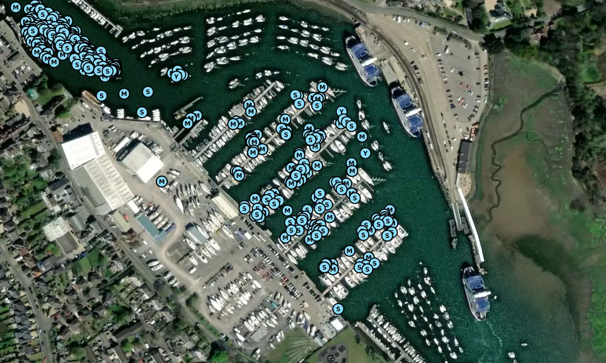Satelite image of Berthon Lymington Marina - Hampshire