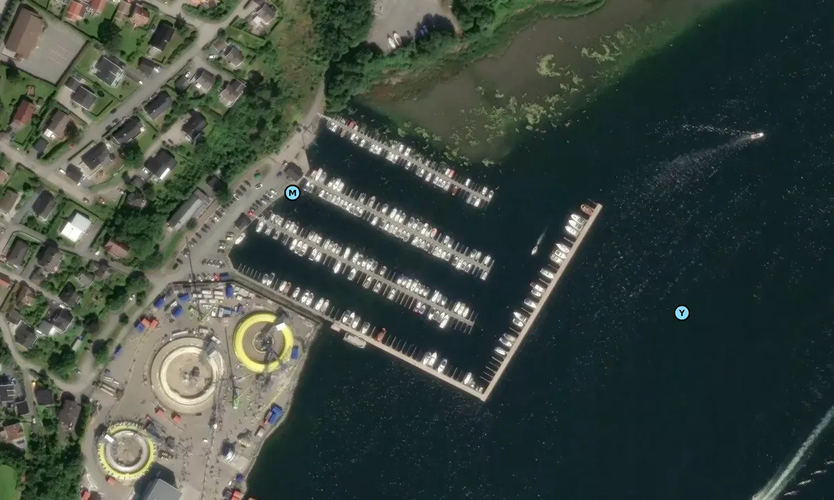 Satelite image of Moss Motorbåtforening (Betongen)