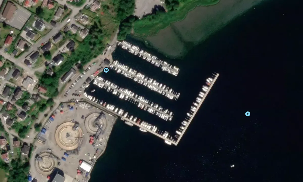 Satelite image of Moss Motorbåtforening (Betongen)