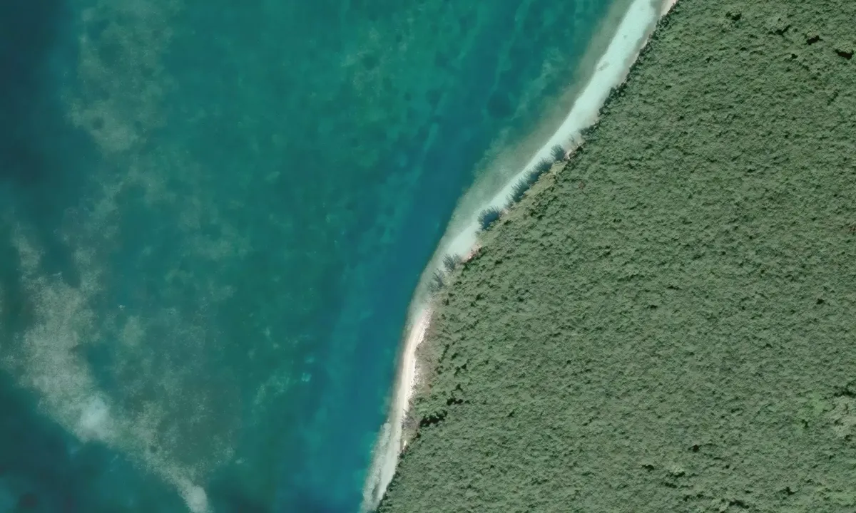 Satelite image of Big Fish Beach