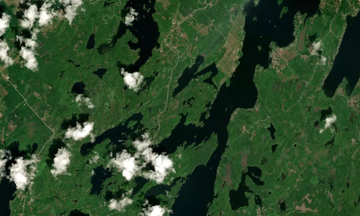 Flyfoto av Big Rideau Lake - Nobles Bay North