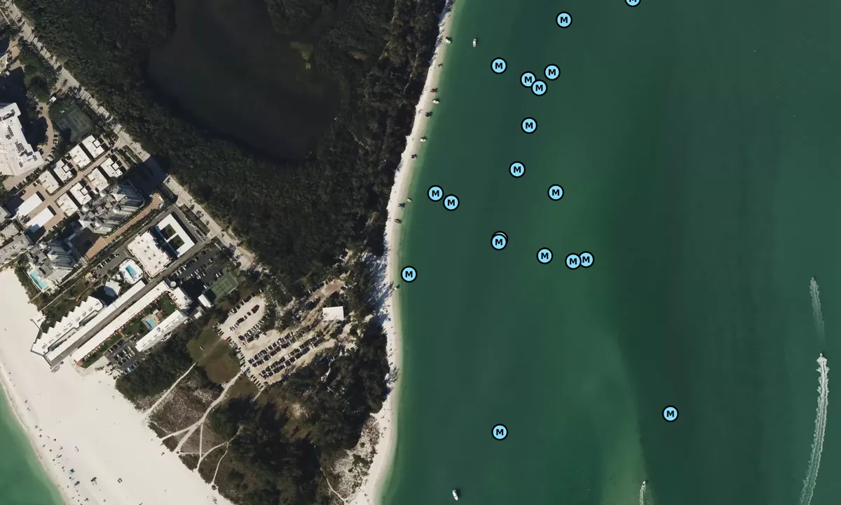 Satelite image of Big Sarasota Pass
