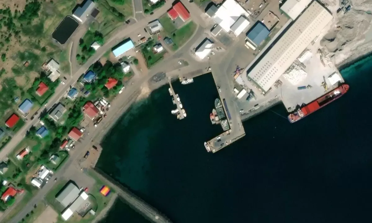 Satelite image of Bíldudalur