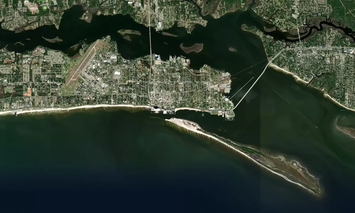Flyfoto av Biloxi Beach