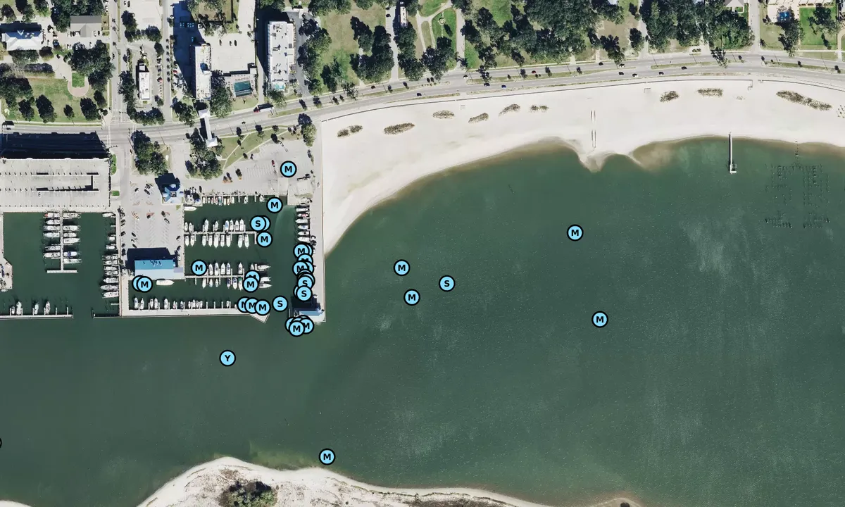 Satelite image of Biloxi Beach
