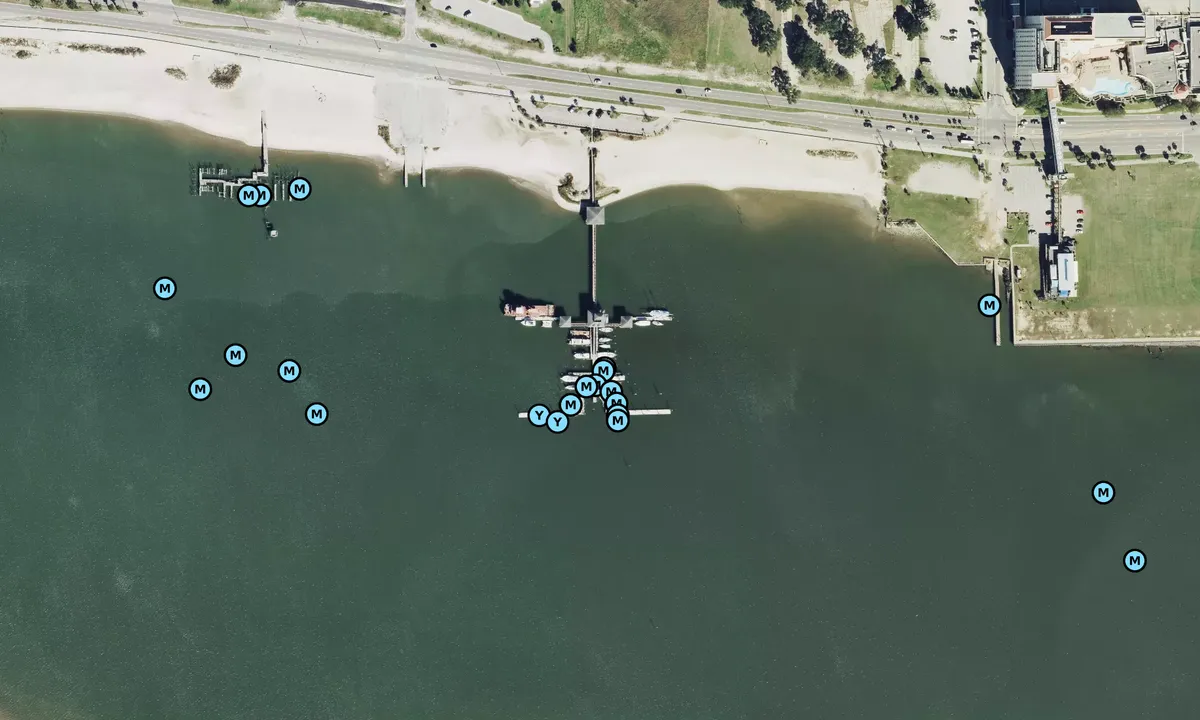Satelite image of Biloxi Schooner Pier