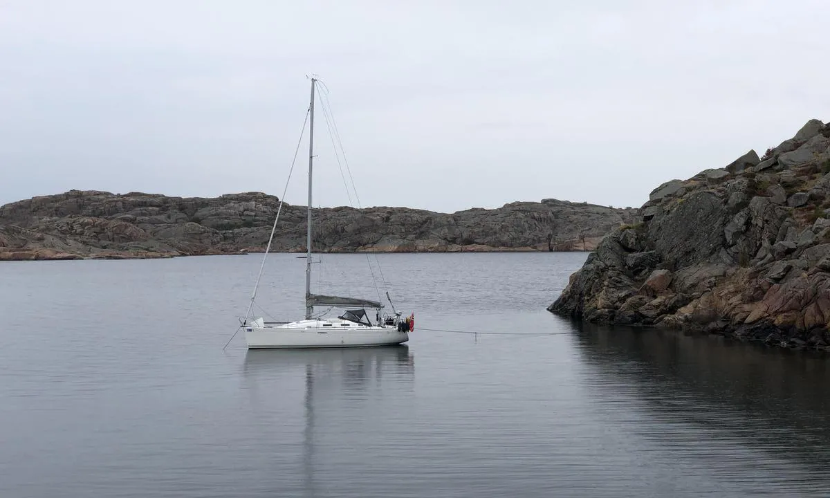 Mediterranean mooring towards Björnshuvudet