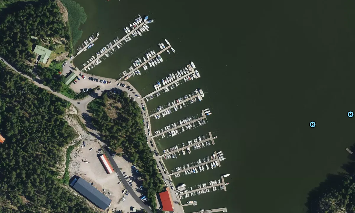 Satelite image of Björnsö båthamn