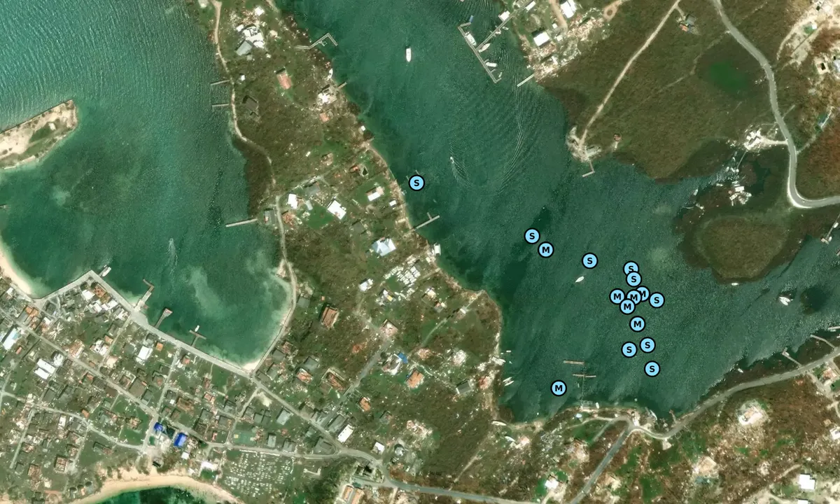 Satelite image of Black Sound Marina
