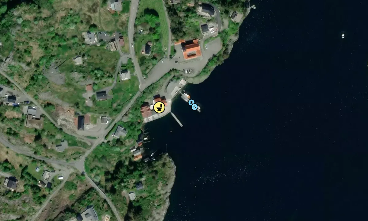 Satelite image of Blomvåg Fjordhotell