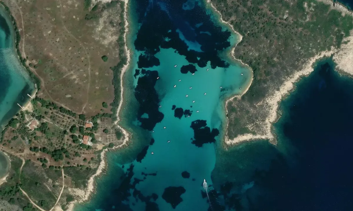 Satelite image of Blue lagoon