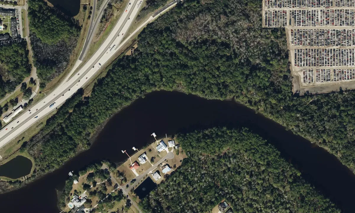 Satelite image of Blue Rose Cove