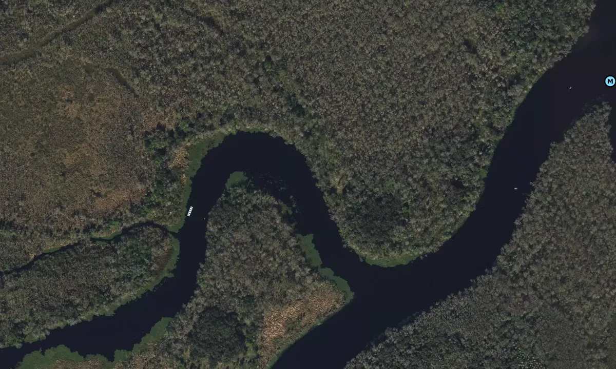Satelite image of Blue Springs State Park