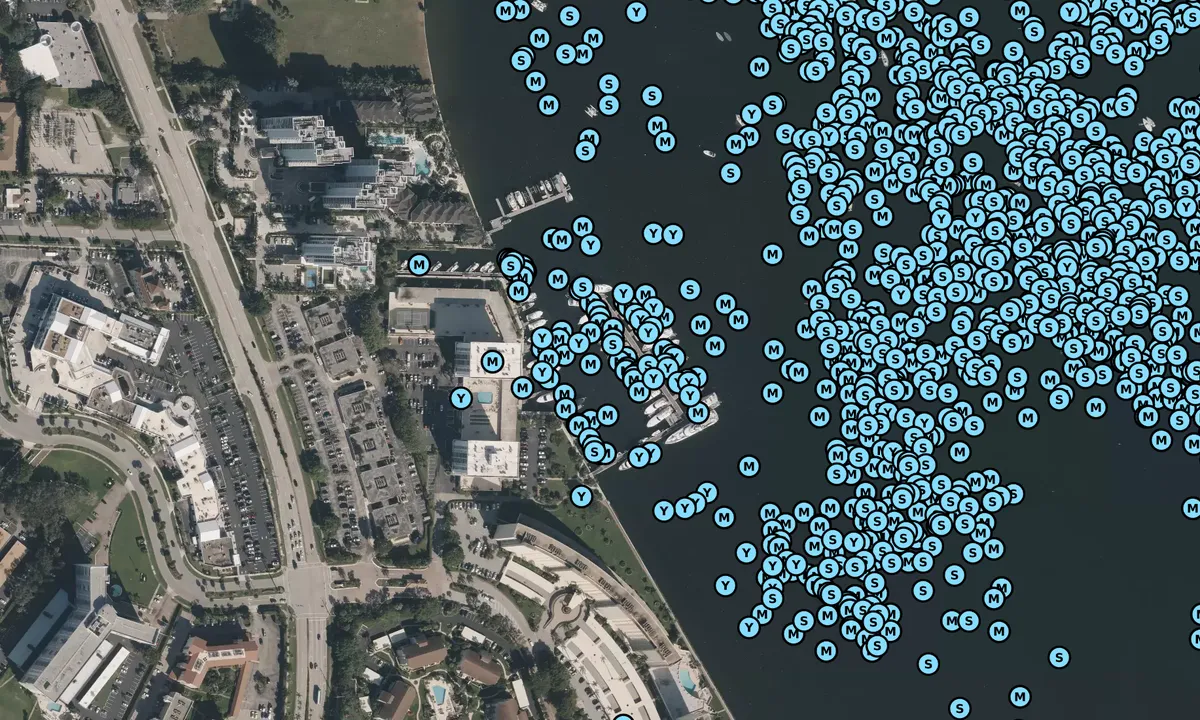 Satelite image of Boating South Florida