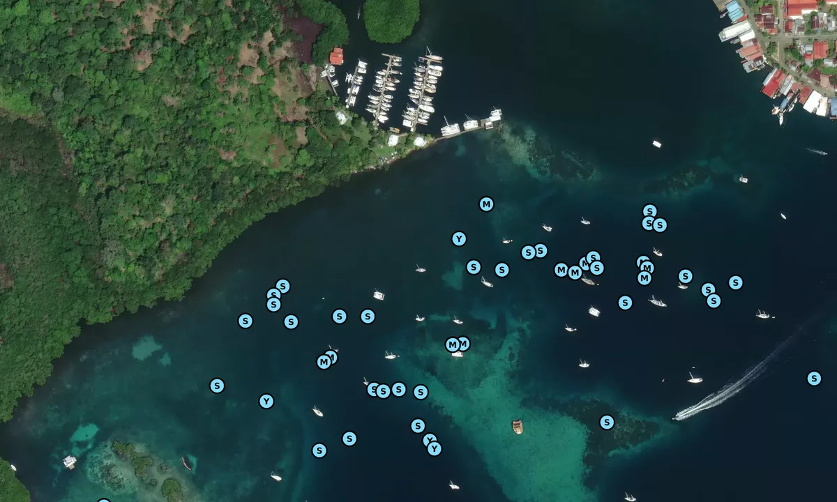 Satelite image of Bocas del Toro South