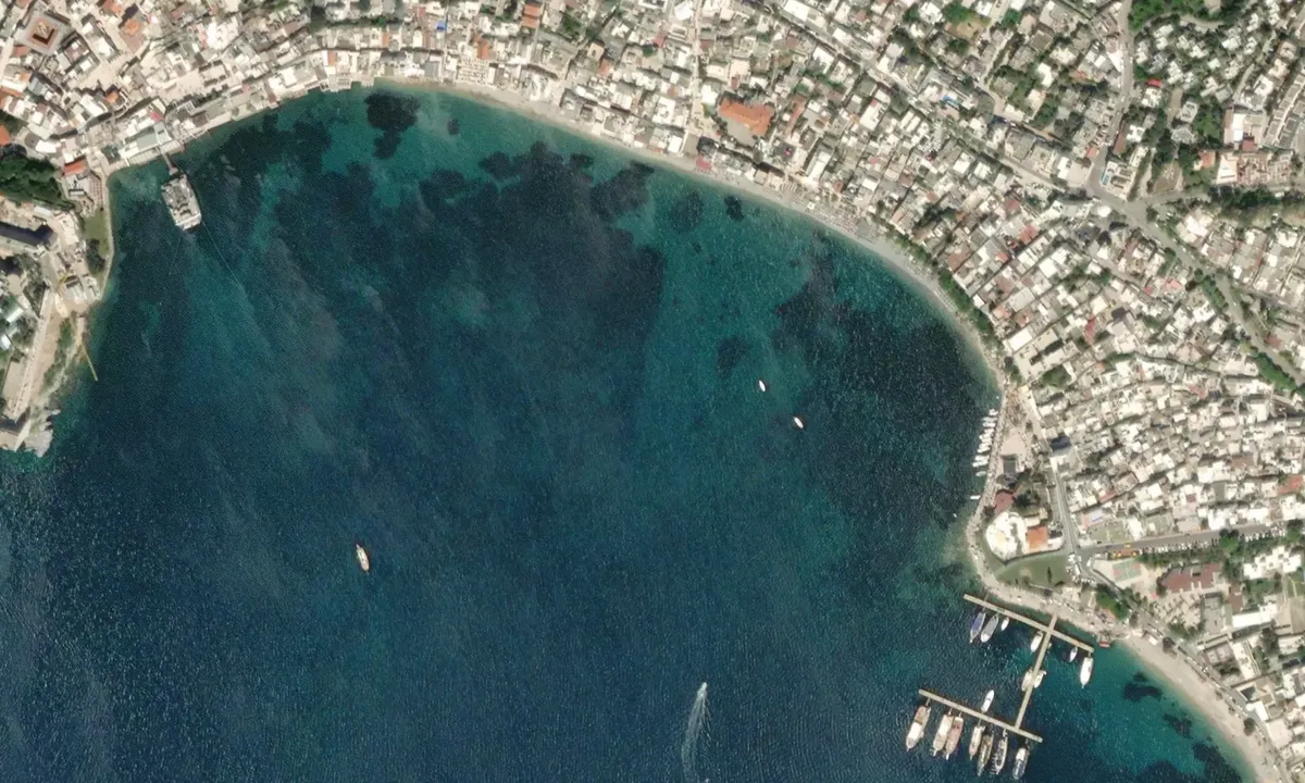 Flyfoto av Bodrum beach/ Castle Bay