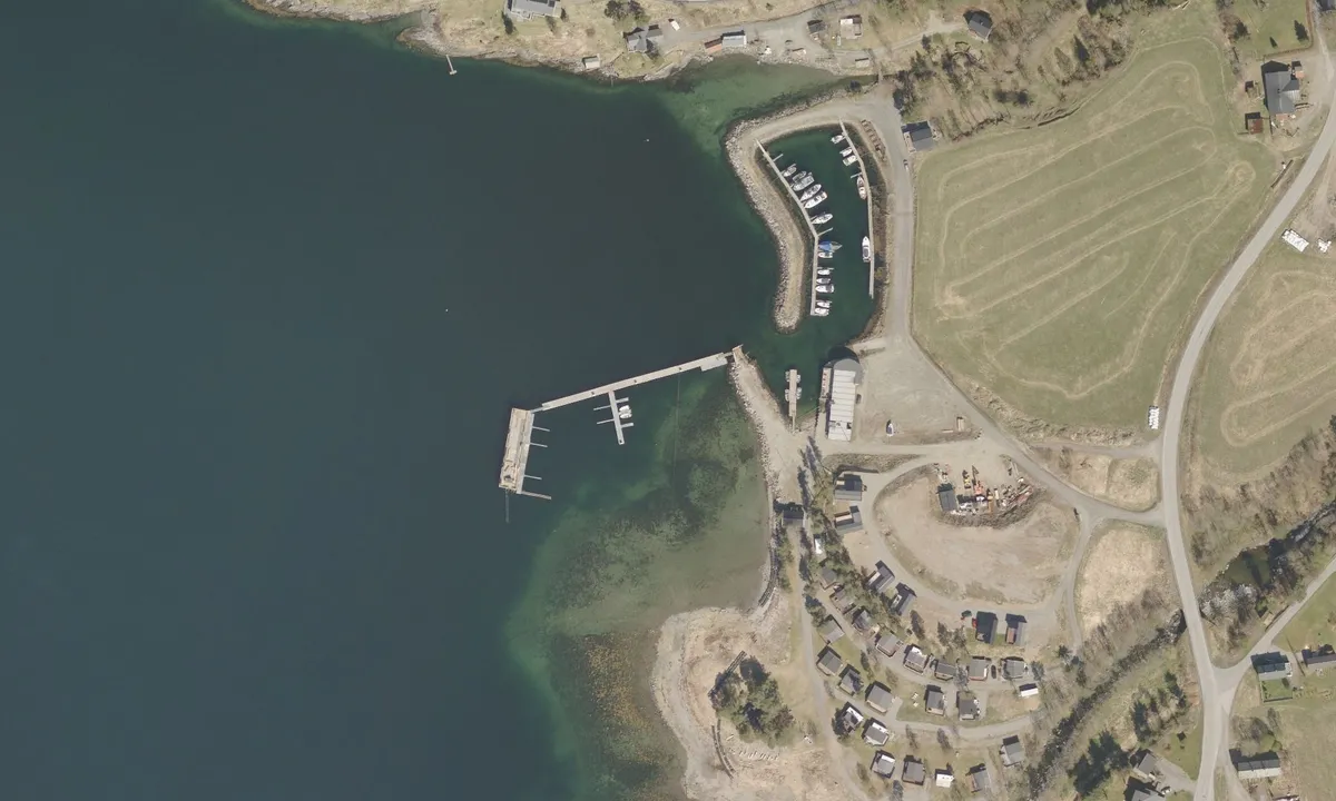 Flyfoto av Bøfjorden Småbåthavn