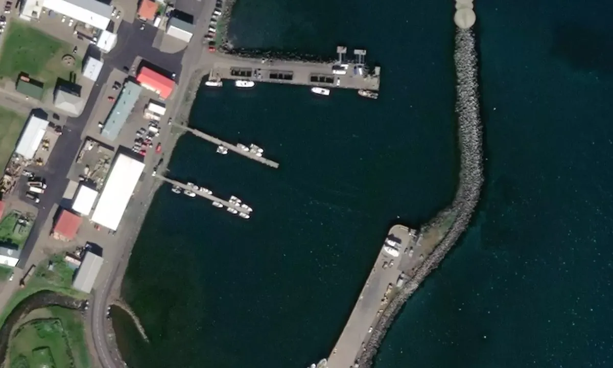 Satelite image of Bolungarvík